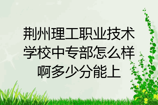 荆州理工职业技术学校中专部怎么样啊多少分能上