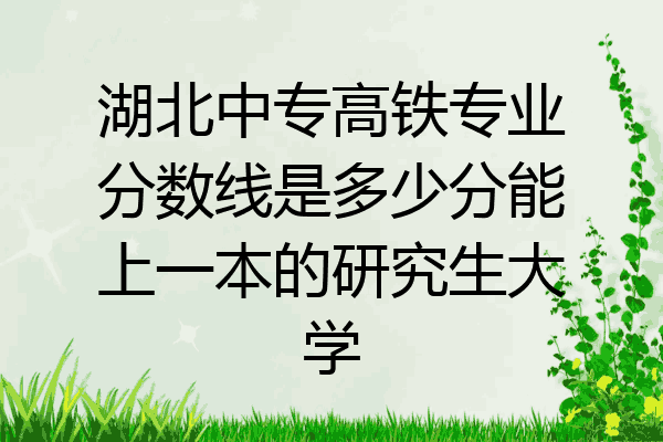 湖北中专高铁专业分数线是多少分能上一本的研究生大学