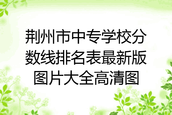 荆州市中专学校分数线排名表最新版图片大全高清图
