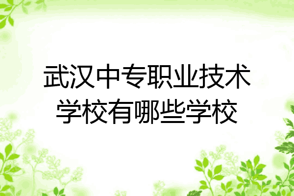 武汉中专职业技术学校有哪些学校
