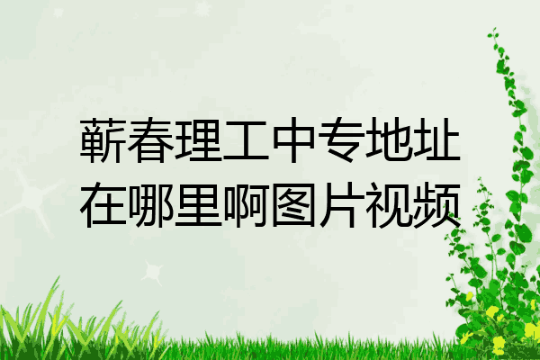 蕲春理工中专地址在哪里啊图片视频