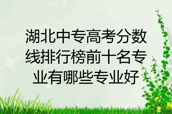 湖北中专高考分数线排行榜前十名专业有哪些专业好