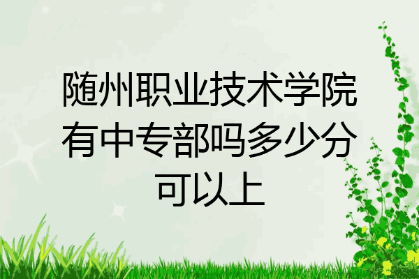 随州职业技术学院有中专部吗多少分可以上
