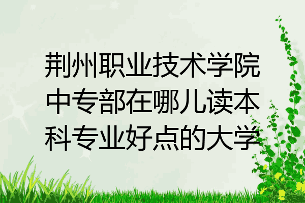 荆州职业技术学院中专部在哪儿读本科专业好点的大学