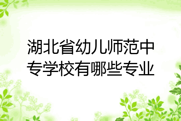 湖北省幼儿师范中专学校有哪些专业