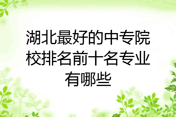 湖北最好的中专院校排名前十名专业有哪些
