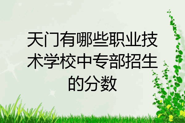 天门有哪些职业技术学校中专部招生的分数