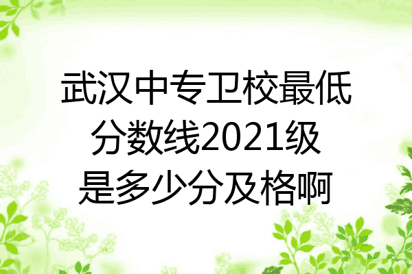 武汉中专卫校最低分数线2021级是多少分及格啊