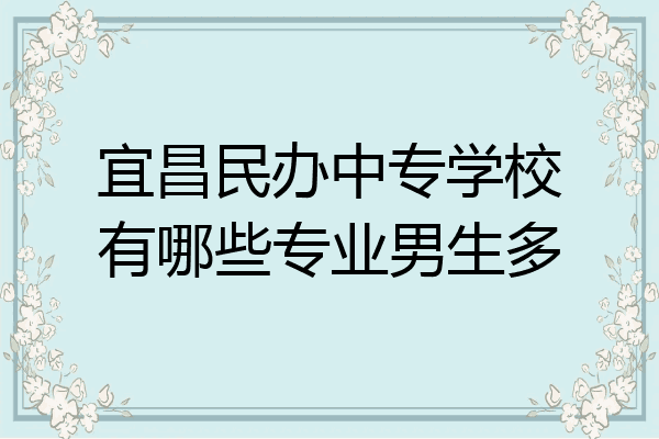 宜昌民办中专学校有哪些专业男生多