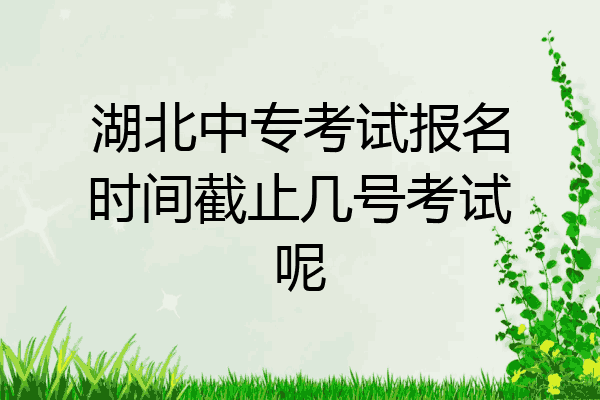 湖北中专考试报名时间截止几号考试呢