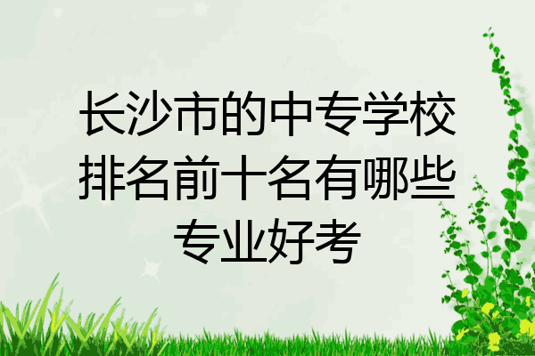 长沙市的中专学校排名前十名有哪些专业好考