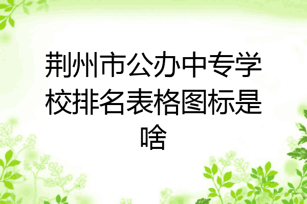 荆州市公办中专学校排名表格图标是啥