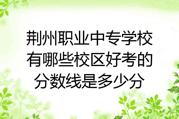 荆州职业中专学校有哪些校区好考的分数线是多少分