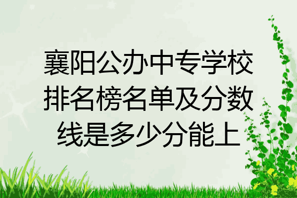 襄阳公办中专学校排名榜名单及分数线是多少分能上