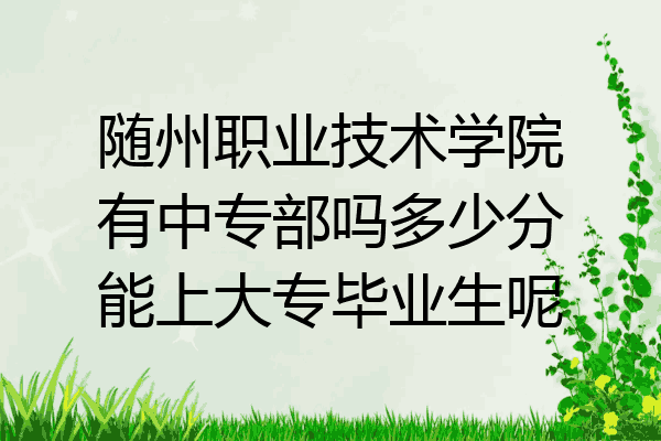 随州职业技术学院有中专部吗多少分能上大专毕业生呢
