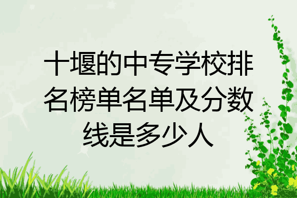 十堰的中专学校排名榜单名单及分数线是多少人