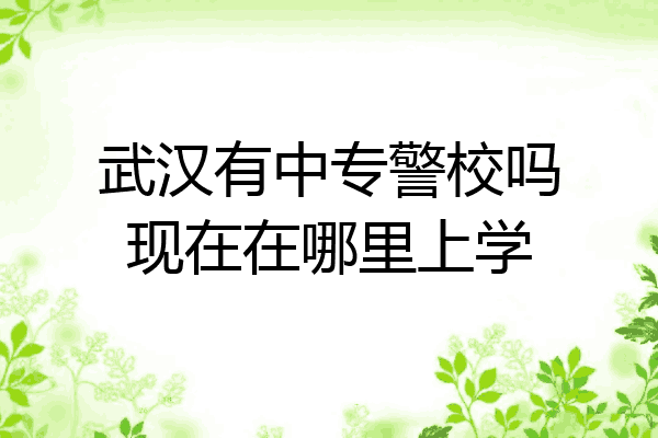 武汉有中专警校吗现在在哪里上学