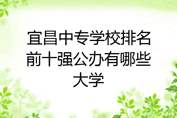 宜昌中专学校排名前十强公办有哪些大学