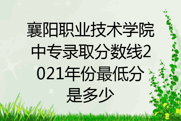 襄阳职业技术学院中专录取分数线2021年份最低分是多少