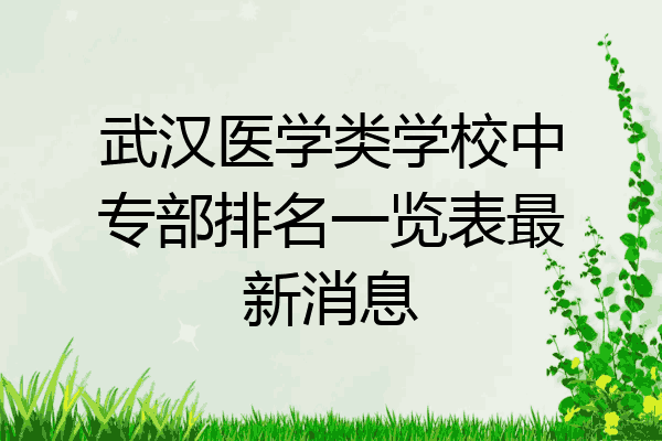 武汉医学类学校中专部排名一览表最新消息