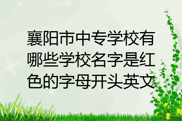 襄阳市中专学校有哪些学校名字是红色的字母开头英文