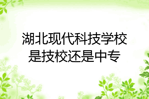 湖北现代科技学校是技校还是中专
