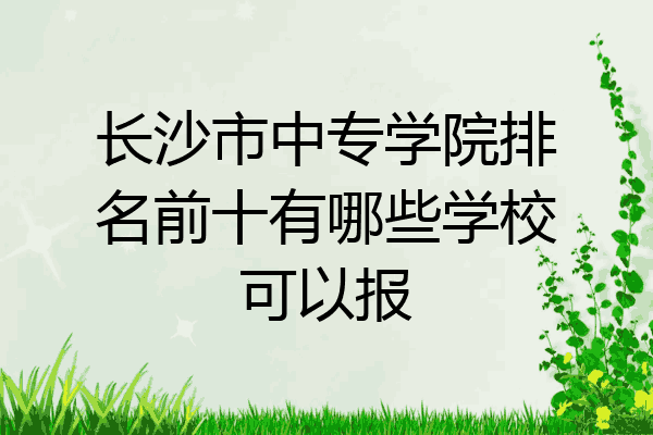 长沙市中专学院排名前十有哪些学校可以报