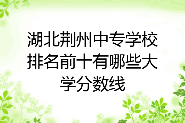 湖北荆州中专学校排名前十有哪些大学分数线