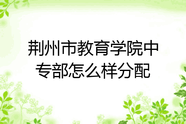 荆州市教育学院中专部怎么样分配