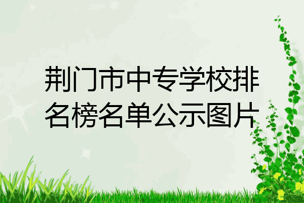 荆门市中专学校排名榜名单公示图片
