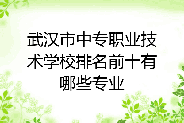 武汉市中专职业技术学校排名前十有哪些专业