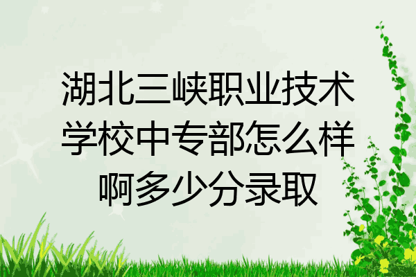 湖北三峡职业技术学校中专部怎么样啊多少分录取