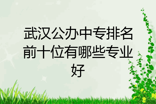 武汉公办中专排名前十位有哪些专业好