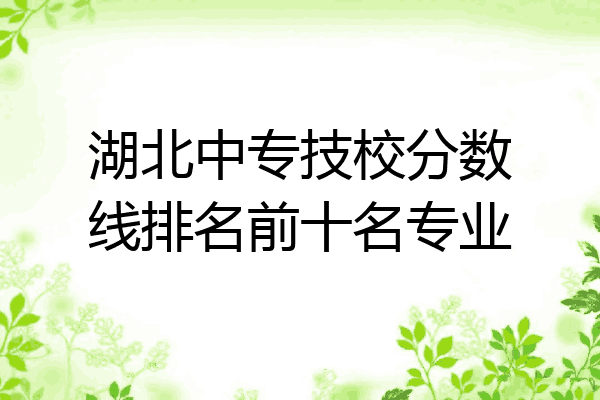 湖北中专技校分数线排名前十名专业