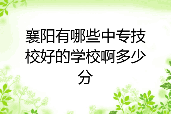 襄阳有哪些中专技校好的学校啊多少分