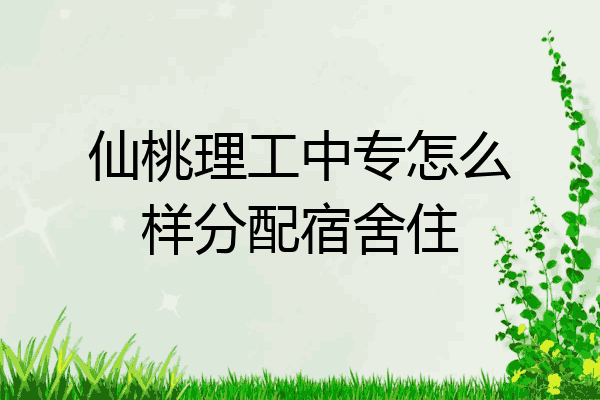 仙桃理工中专怎么样分配宿舍住