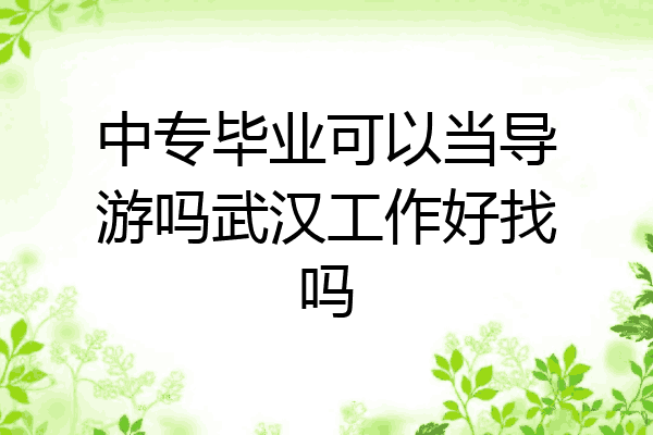 中专毕业可以当导游吗武汉工作好找吗