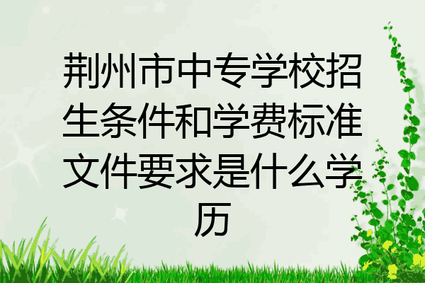 荆州市中专学校招生条件和学费标准文件要求是什么学历