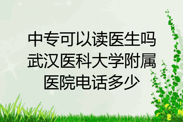 中专可以读医生吗武汉医科大学附属医院电话多少
