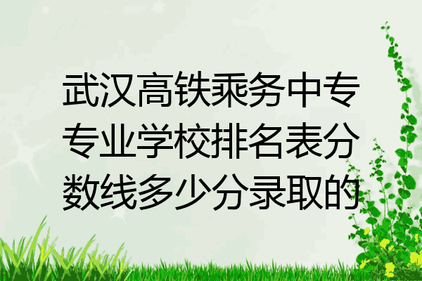 武汉高铁乘务中专专业学校排名表分数线多少分录取的