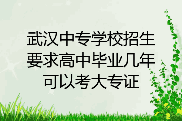 武汉中专学校招生要求高中毕业几年可以考大专证