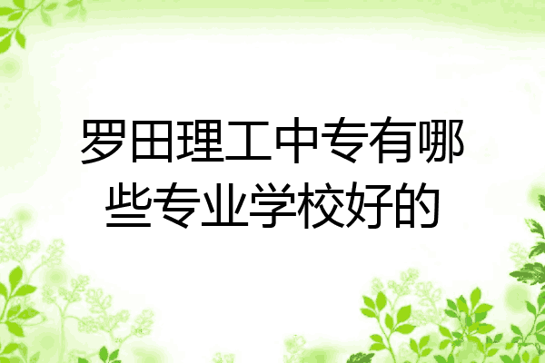 罗田理工中专有哪些专业学校好的