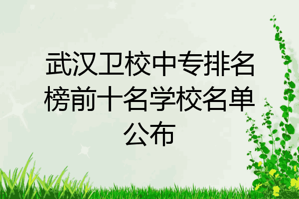 武汉卫校中专排名榜前十名学校名单公布