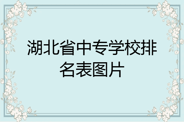 湖北省中专学校排名表图片