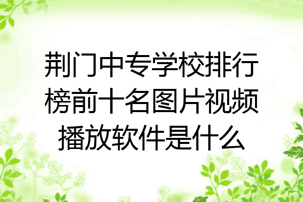 荆门中专学校排行榜前十名图片视频播放软件是什么