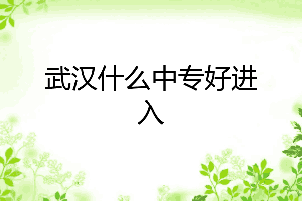 武汉什么中专好进入