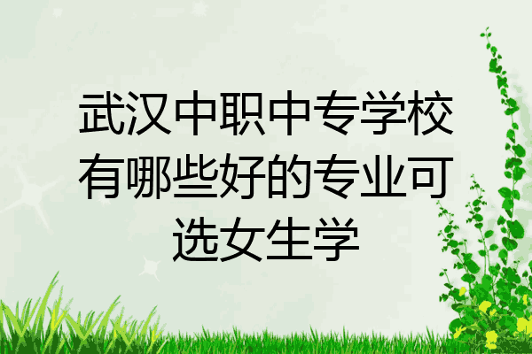 武汉中职中专学校有哪些好的专业可选女生学
