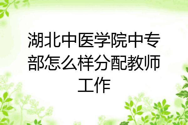 湖北中医学院中专部怎么样分配教师工作