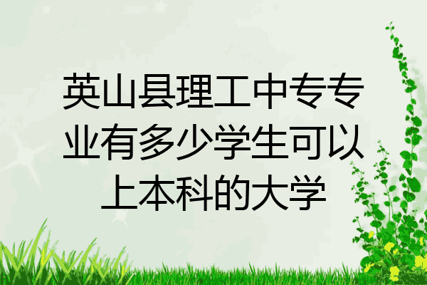 英山县理工中专专业有多少学生可以上本科的大学