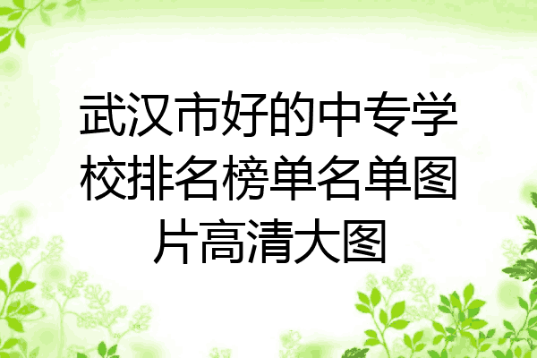 武汉市好的中专学校排名榜单名单图片高清大图